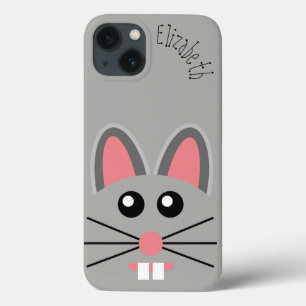 可愛いマウス顔カスタマイズ iPhone 13ケース