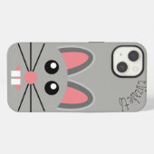 可愛いマウス顔カスタマイズ iPhoneケース (裏面横)