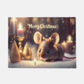 可愛いマウ祝スクリスマス –  ドアマット (正面)