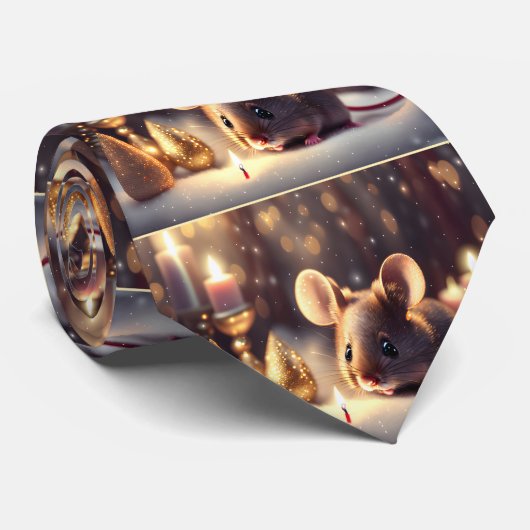 可愛いマウ祝スクリスマス – ネクタイ (ロール)