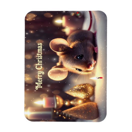可愛いマウ祝スクリスマス – マグネット (縦)