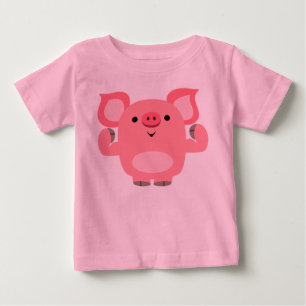 可愛いマスカレードマンガ豚ベビーTシャツ ベビーTシャツ