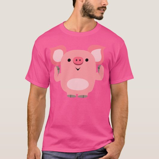 可愛いマスカレードマンガ豚Tシャツ Tシャツ (正面)