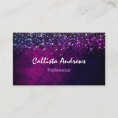 可愛いマゼンタブラックフェイクグリッター 名刺 (正面)