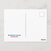 可愛いマッキナックアイランドミシガンの地図お気に入りの事情 ポストカード (裏面)