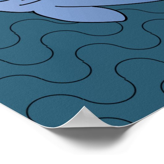 可愛いマナティ・ハガーのアニメ動物 ポスター (角)