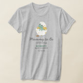 可愛いママとビースタイリッシュダーステーマ赤ちゃんシャワー Tシャツ (レイダウン)