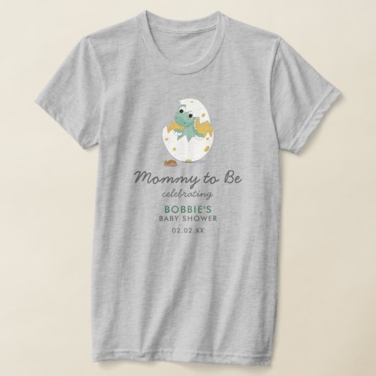 可愛いママとビースタイリッシュダーステーマ赤ちゃんシャワー Tシャツ (レイダウン)