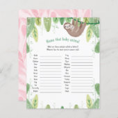 可愛いママとベビーのナマケモノ名ベビーアニマルゲーム (正面/裏面)