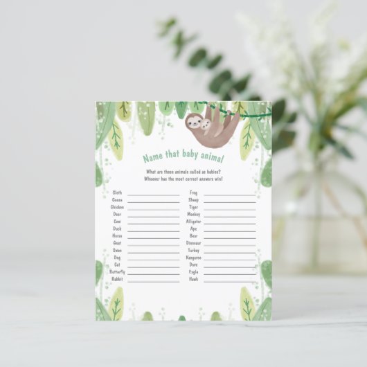 可愛いママとベビーのナマケモノ名ベビーアニマルゲーム (スタンド正面)