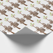 可愛いママとベビーユニセックススロッスラップ ラッピングペーパー (角)