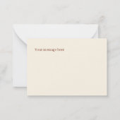 可愛いママとベビー鹿あなたのメッセージを追加 ノートカード (裏面)