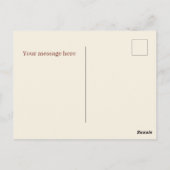 可愛いママとベビー鹿あなたのメッセージを追加 ポストカード (裏面)