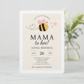 可愛いママにピンクの赤ちゃんシャワー 招待状 (スタンド正面)