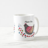 可愛いママ編マザーチキンおもしろい母の日のプレゼント コーヒーマグカップ (正面右)