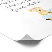 可愛いママ – オーサバーガールテディベアーベビーシャワー ポスター (角)