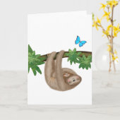 可愛いママ&ベビースロ空白のカード カード (黄色い花)