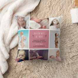 可愛いママ&マイフォトコラージュ – 1日目の母の日 クッション