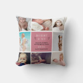 可愛いママ&マイフォトコラージュ – 1日目の母の日 クッション (正面)