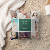 可愛いママ&マイフォトコラージュ – 1日目の母の日 クッション (ブランケット)