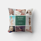 可愛いママ&マイフォトコラージュ – 1日目の母の日 クッション (正面)
