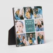 可愛いママ&ミー写真コラージュ1日目のお母さん フォトプラーク (正面)