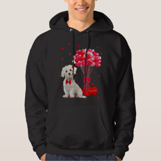 可愛いマルチーズバレンタインデーハートドッグ恋人Tシャツ パーカ