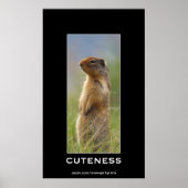 可愛いマルモート野生生物やる気を起こさせる写真ポスター ポスター (正面)