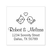 可愛いマンガのロブバード – カップルのアドレス セルフインキングスタンプ (デザイン)