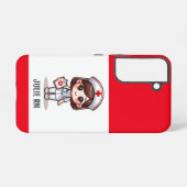 可愛いマンガナースブラウンアイズカスタム SAMSUNG GALAXYケース (裏面横)