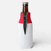 可愛いマンガナースブロンドヘアブルーアイズカスタム ボトルクーラー (ボトル裏面)