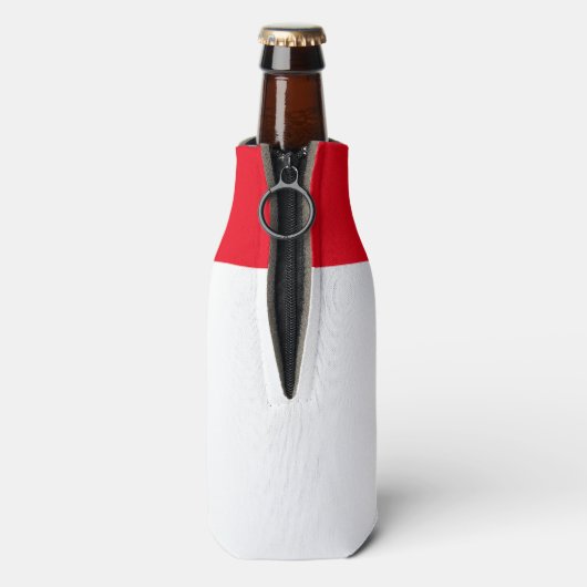 可愛いマンガナースブロンドヘアブルーアイズカスタム ボトルクーラー (ボトル裏面)