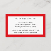 可愛いマンガナースブロンドヘアブルーアイズカスタム 名刺 (裏面)