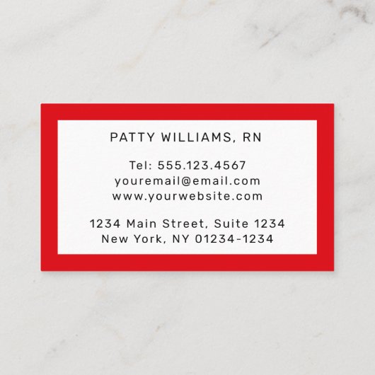 可愛いマンガナースブロンドヘアブルーアイズカスタム 名刺 (裏面)