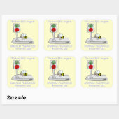 可愛いマンガビーこの本はレーベルに属していおもしろいる スクエアシール (シート)