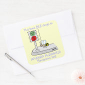 可愛いマンガビーこの本はレーベルに属していおもしろいる スクエアシール (封筒)