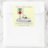 可愛いマンガビーこの本はレーベルに属していおもしろいる スクエアシール (バッグ)