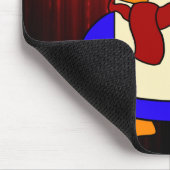 可愛いマンガペンギン赤と黒 マウスパッド (コーナー)