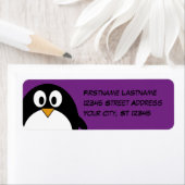 可愛いマンガペンギン ラベル (インサイチュ)