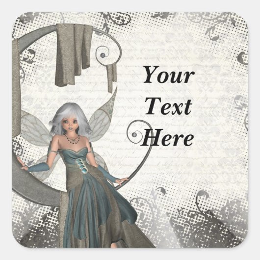 可愛いマンガ スクエアシール (正面)