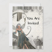 可愛いマンガ 招待状 (正面)