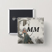 可愛いマンガ 缶バッジ (正面&裏面)