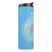 可愛いマンタレイとバブル漫画イラストレーション タンブラー (回転左)