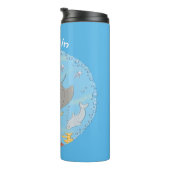 可愛いマンタレイとバブル漫画イラストレーション タンブラー (回転右)