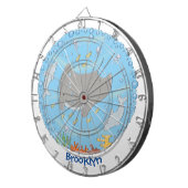 可愛いマンタレイとバブル漫画イラストレーション ダーツボード (正面右)