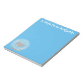 可愛いマンタレイとバブル漫画イラストレーション ノートパッド (回転)