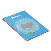 可愛いマンタレイとバブル漫画イラストレーション ノートブック (右側)