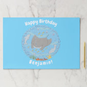 可愛いマンタレイとバブル漫画イラストレーション ペーパーパッド (インサイチュ)