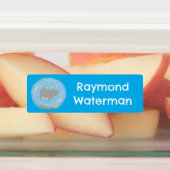 可愛いマンタレイと泡の漫画パーソナライズされた ラベル (貼付)