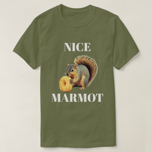 可愛いマーモット Tシャツ (デザイン正面)